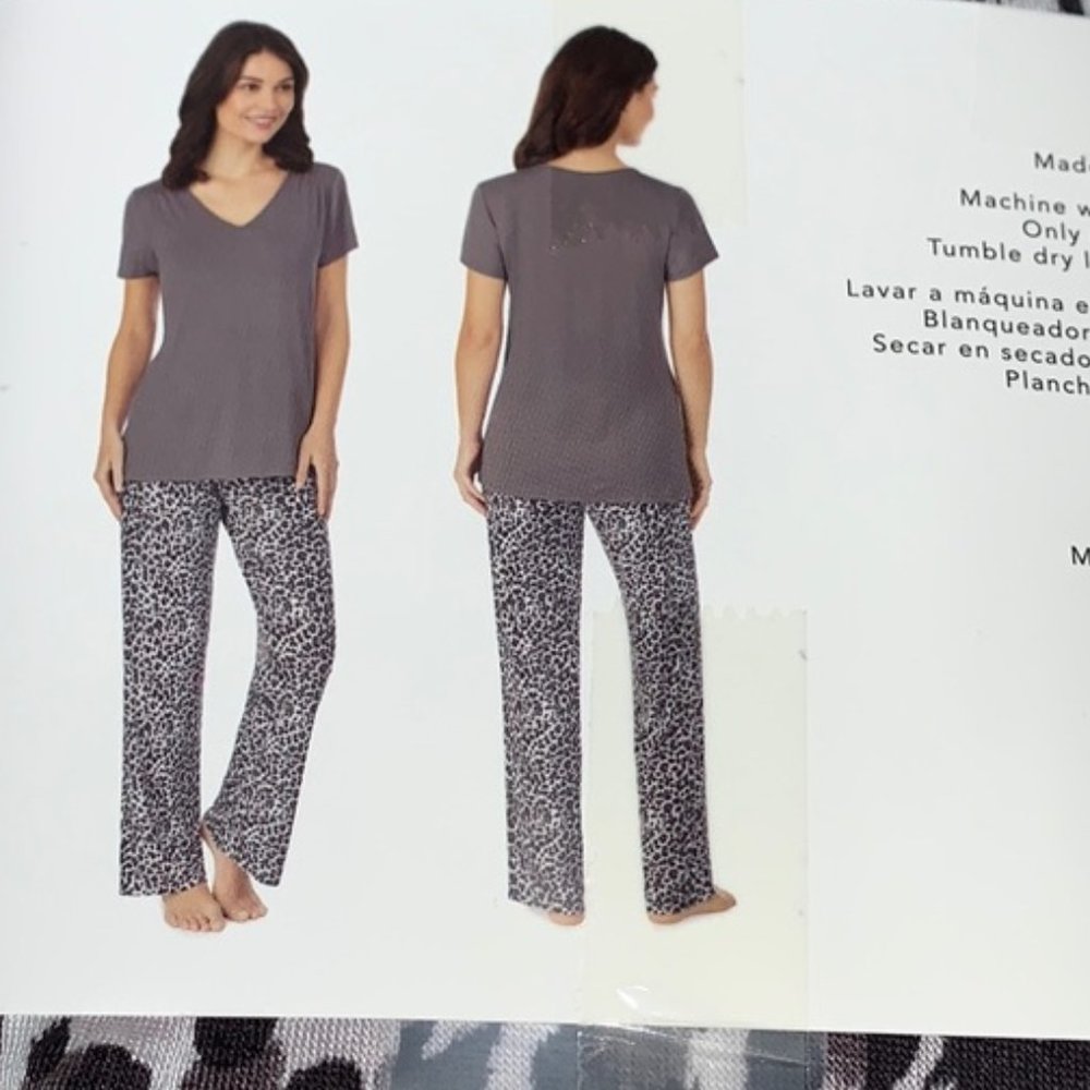 Carole Hochman Midnight Women's Short Sleeve 2-Piece Soft Pajama Set - Picture 8 of 9